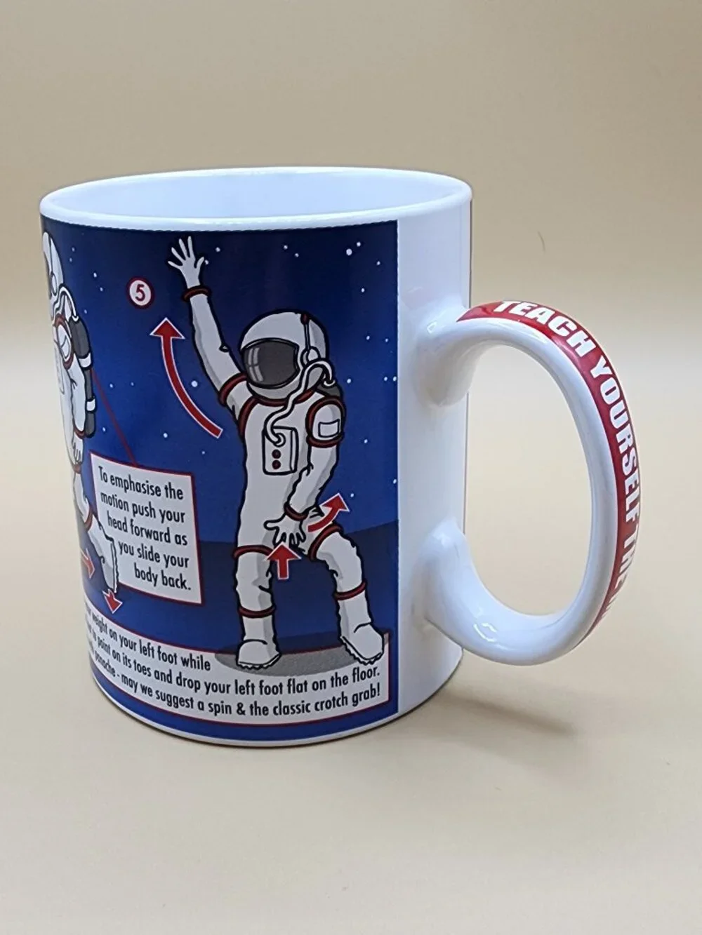 Moonwalk Astronaut Michael Jackson Learn to Dance Coffee Mug Vintage Ginger Fox